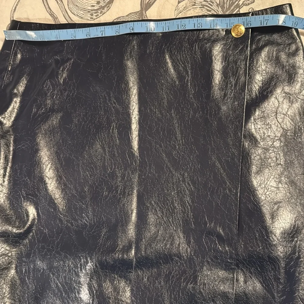 J.Crew Collection wrap skirt in faux patent leather CF935